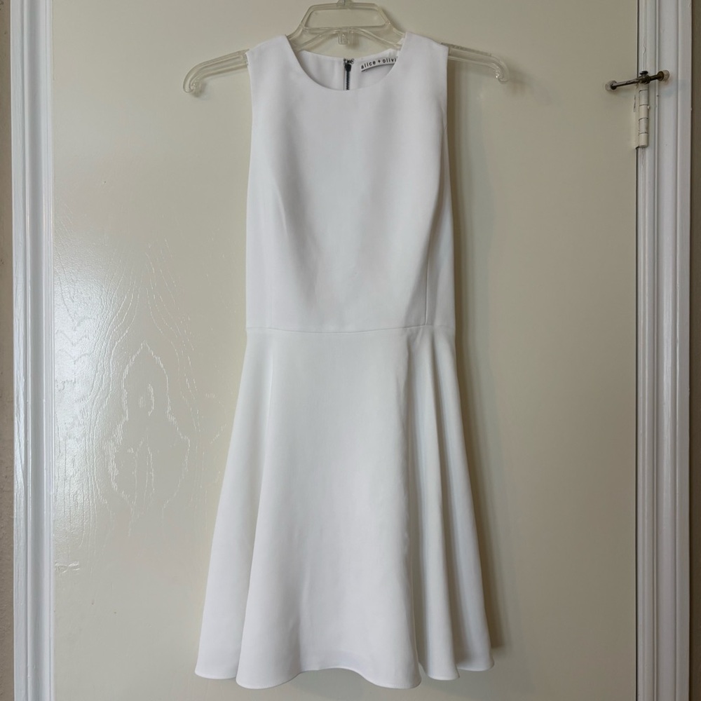 Alice + Olivia Elegant White Mini Dress